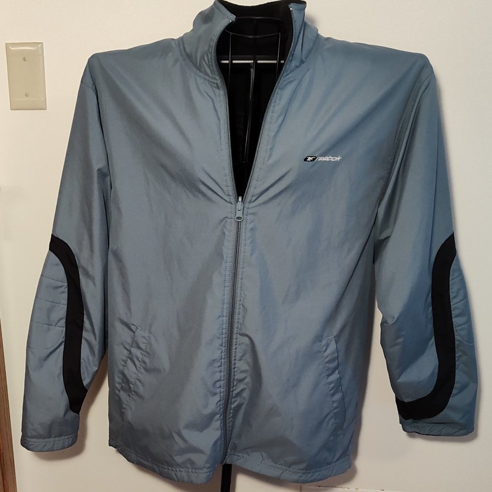 Reebok men's slate blue & black reversible jacket, excellent condition, size M